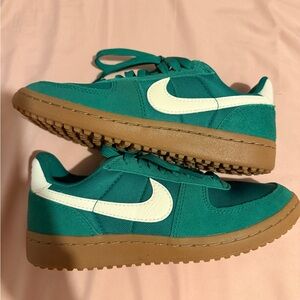 Nike Green Sneakers with White Swoosh